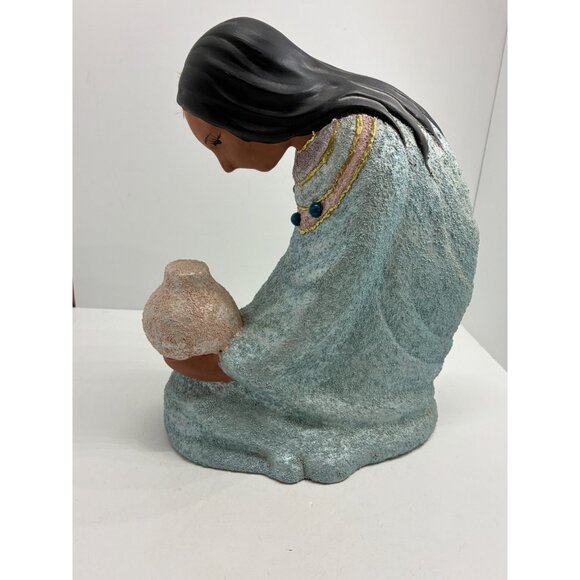 Native American Woman Figurine Statue - Picture 6 of 10
